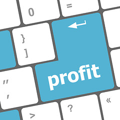 Image showing profit button on computer keyboard key