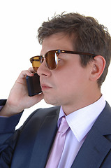 Image showing Man on cell phone.