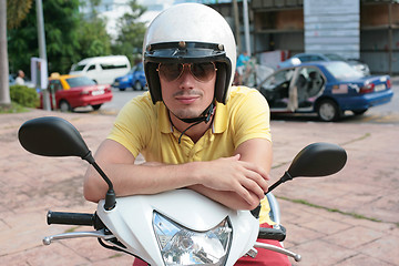 Image showing Scooter rider