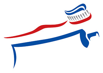 Image showing Tooth brush and paste