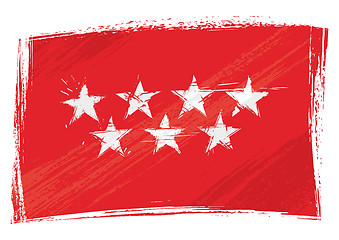 Image showing Grunge Community of Madrid flag