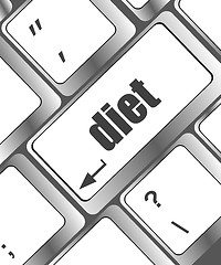 Image showing Health diet button on computer pc keyboard