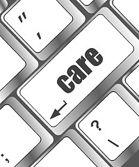 Image showing Health care computer keyboard key