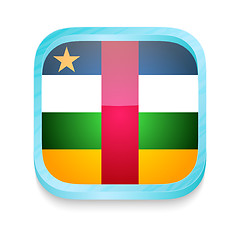 Image showing Smart phone button with Central Africa flag