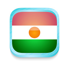 Image showing Smart phone button with Niger flag