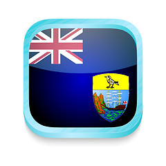 Image showing Smart phone button with Saint Helena flag