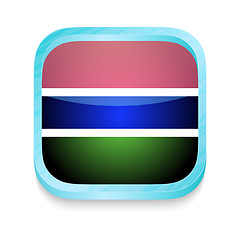 Image showing Smart phone button with Gambia flag