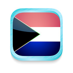 Image showing Smart phone button with South Africa flag