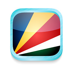 Image showing Smart phone button with Seychelles flag