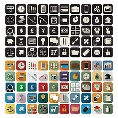 Image showing Business, finance flat icons