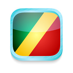 Image showing Smart phone button with Congo flag