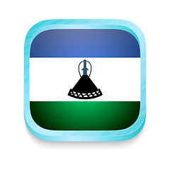 Image showing Smart phone button with Lesotho flag