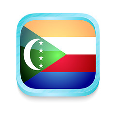 Image showing Smart phone button with Comoros flag