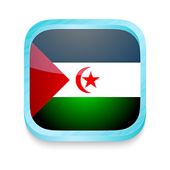 Image showing Smart phone button with Western Sahara flag