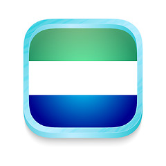 Image showing Smart phone button with Sierra Leone flag