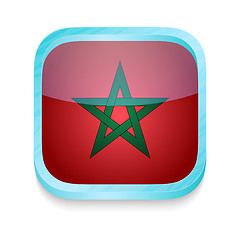 Image showing Smart phone button with Morocco flag
