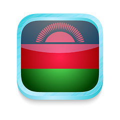 Image showing Smart phone button with Malawi flag