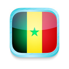 Image showing Smart phone button with Senegal flag