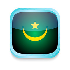 Image showing Smart phone button with Mauritania flag