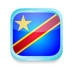 Image showing Smart phone button with Democratic Republic of Congo flag