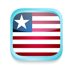 Image showing Smart phone button with Liberia flag