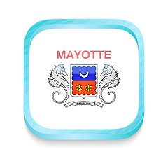 Image showing Smart phone button with Mayotte flag