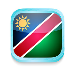 Image showing Smart phone button with Namibia flag