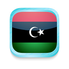 Image showing Smart phone button with Libya flag