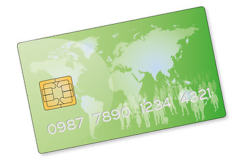 Image showing Green credit card