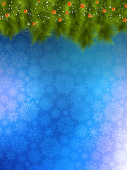 Image showing Christmas background with tree.