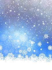 Image showing Christmas background with snowflakes. EPS 10