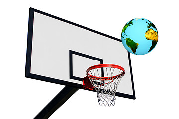 Image showing a panel of basketball