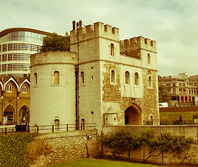 Image showing Retro looking Tower of London