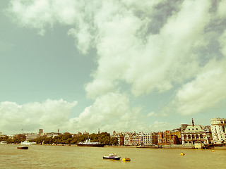 Image showing Retro looking River Thames in London