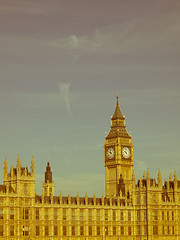 Image showing Retro looking Houses of Parliament