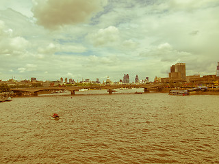 Image showing Retro looking River Thames in London