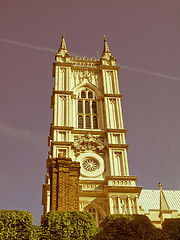 Image showing Retro looking Westminster Abbey