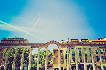 Image showing Retro look Colonne di San Lorenzo, Milan