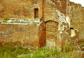 Image showing Retro looking Roman Wall, London