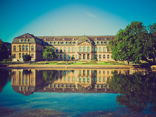 Image showing Retro look Schlossplatz (Castle square), Stuttgart