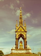 Image showing Retro looking Albert Memorial, London