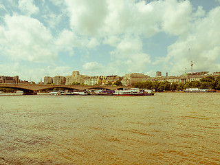 Image showing Retro looking River Thames in London