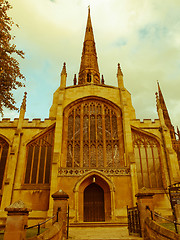Image showing Retro looking Holy Trinity Church, Coventry