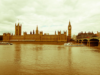 Image showing Retro looking Houses of Parliament