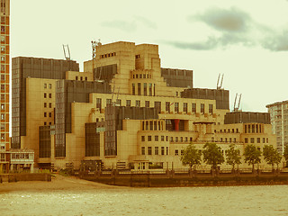 Image showing Retro looking British Secret Service buidling