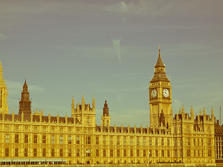 Image showing Retro looking Houses of Parliament