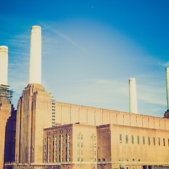 Image showing Vintage look Battersea Powerstation London