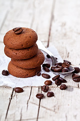 Image showing chocolate cookies and coffee beans 