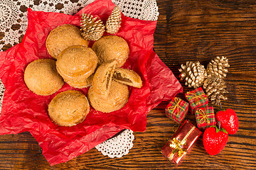 Image showing Festive pumpkin cookies