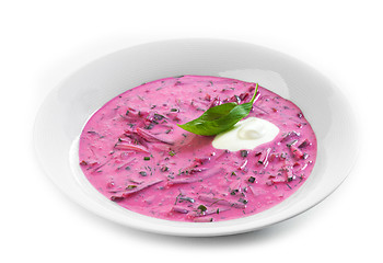 Image showing cold beetroot soup